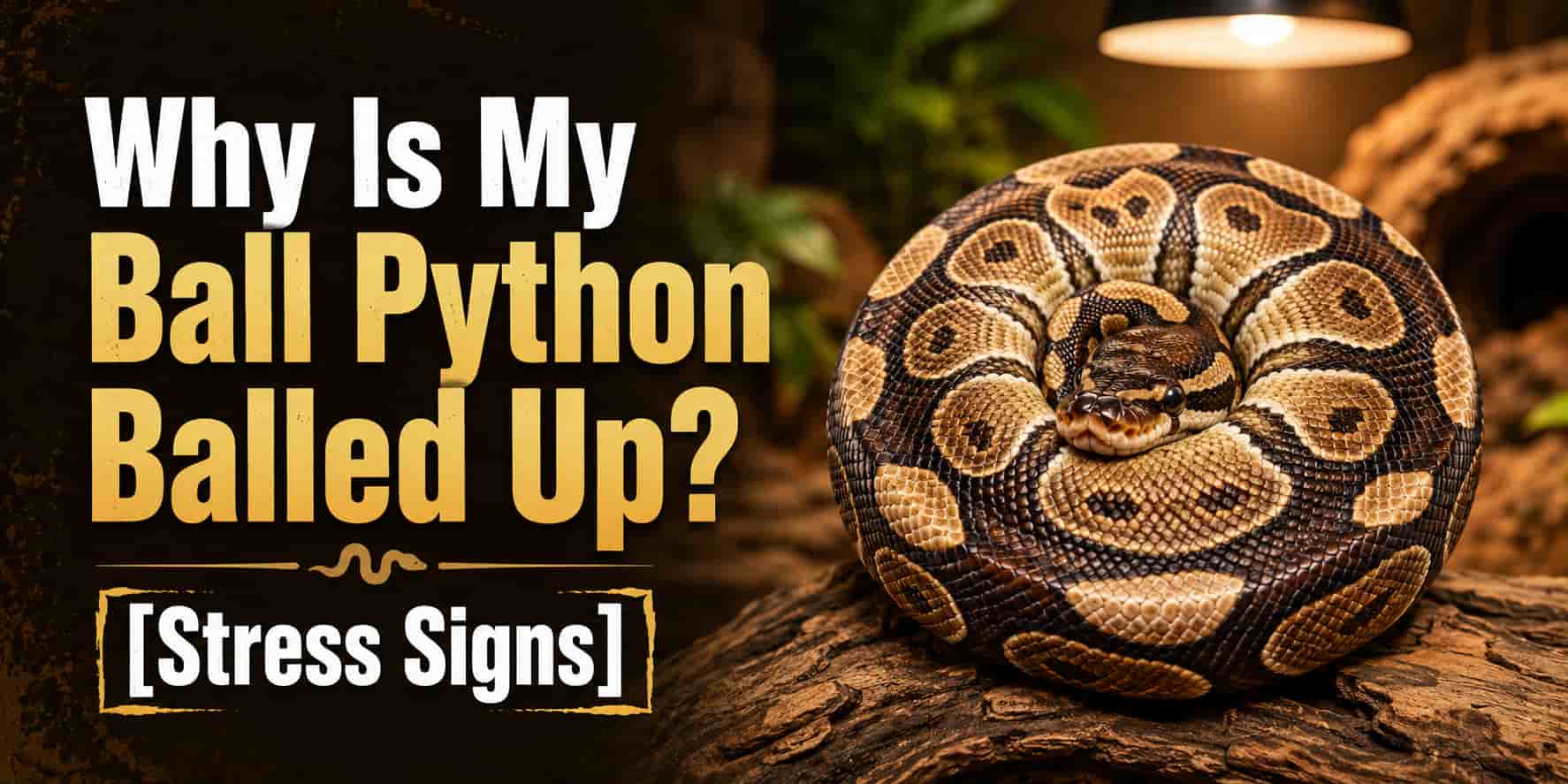 Why Is My Ball Python Balled Up? [Stress Signs]