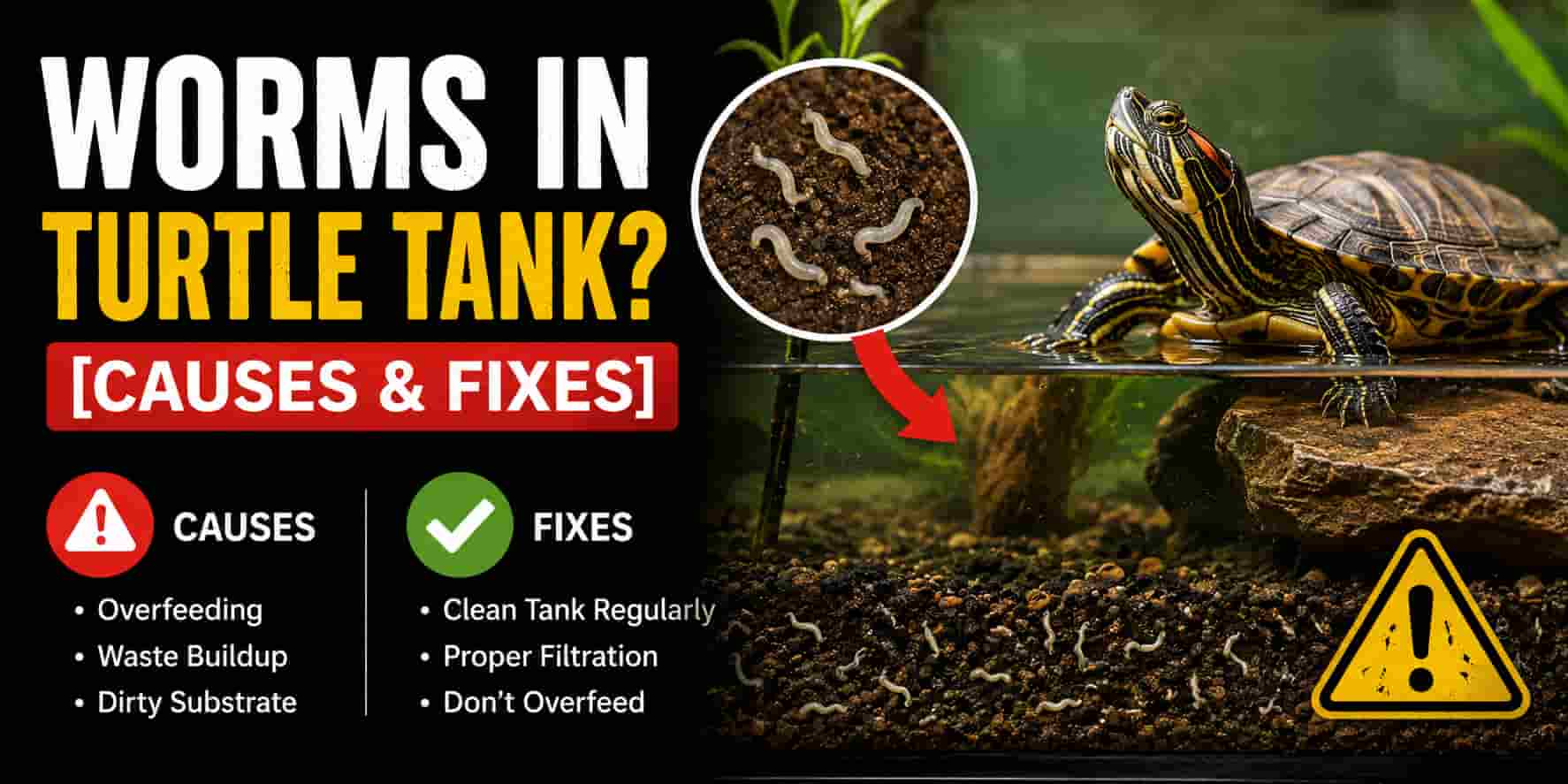 Worms in Turtle Tank? [Causes & Fixes]