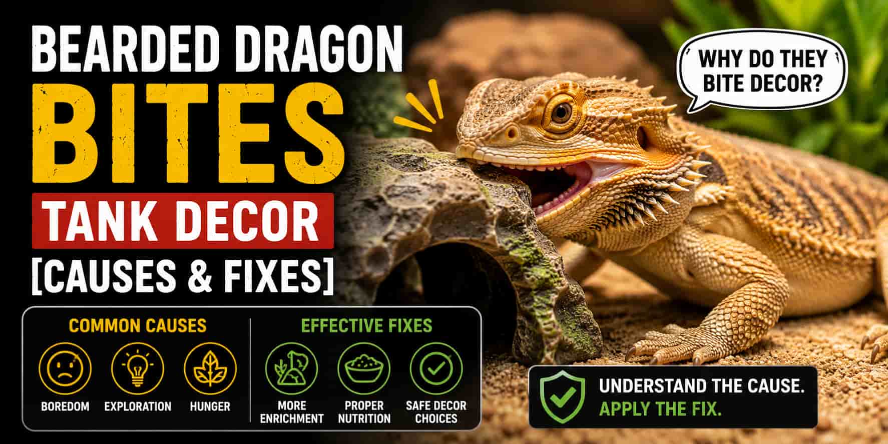 Bearded Dragon Bites Tank Decor [Causes & Fixes]