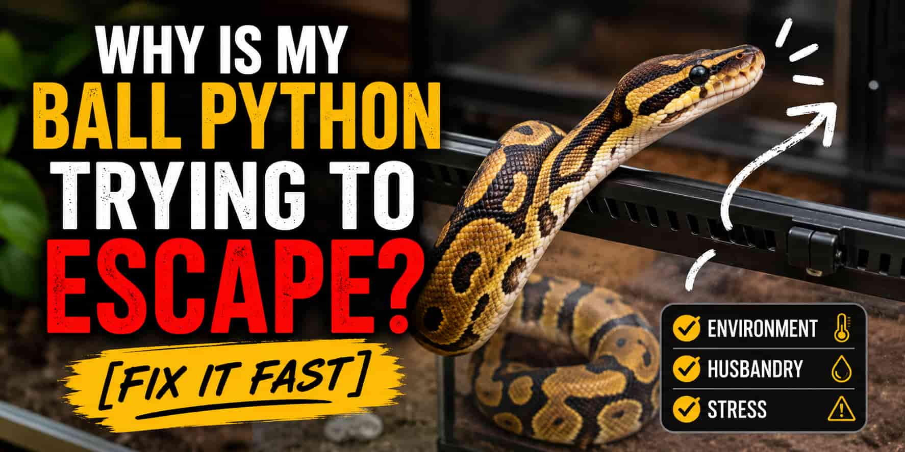 Why Is My Ball Python Trying to Escape? [Fix It Fast]