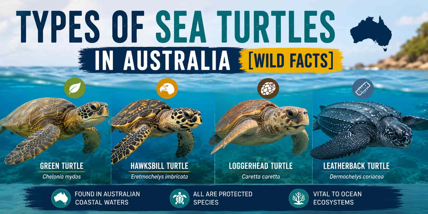 Types of Sea Turtles in Australia [Wild Facts]