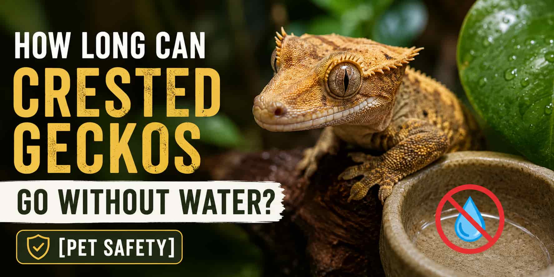 How Long Can Crested Geckos Go Without Water? [Pet Safety]
