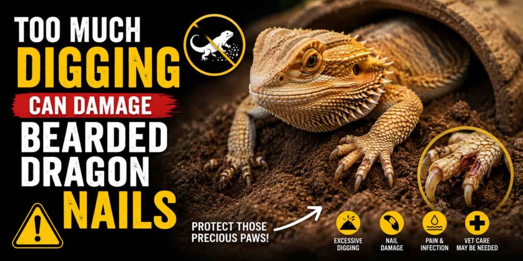 Too Much Digging Can Damage Bearded Dragon Nails