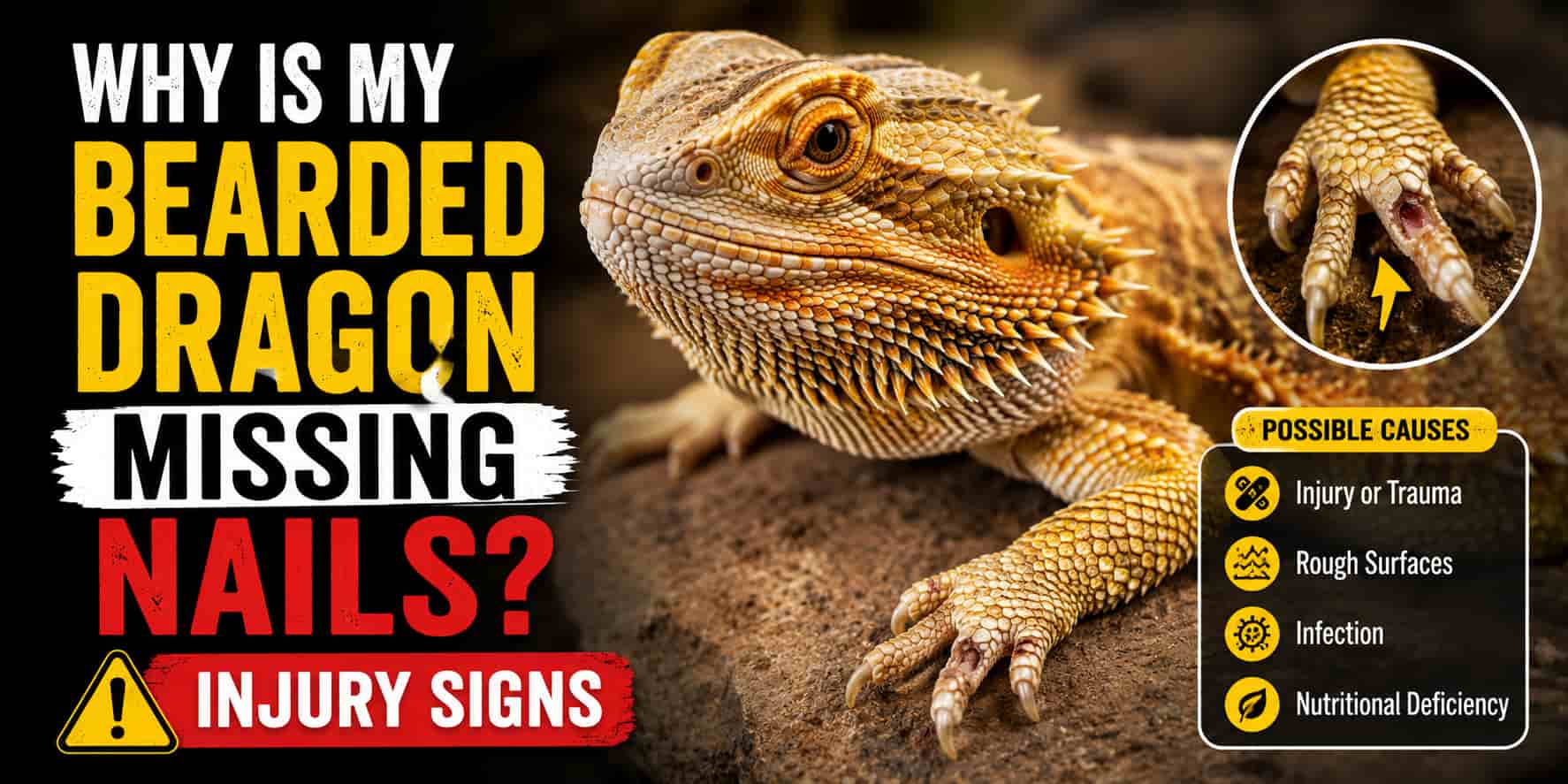 Why Is My Bearded Dragon Missing Nails [Injury Signs]